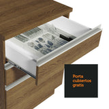 Cocina Compacta 200cm Marrón Glamy 07