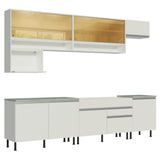 Cocina Integral 300cm Blanco Glamy 01SR