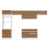 Cocina Integral 350cm Blanco/Marrón Glamy 01