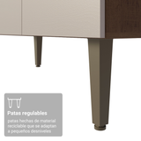 Cocina Integral 235cm Marrón/Crema Gourmet Madesa 03