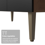 Cocina Compacta 235 cm Con Mueble para Horno Marrón/Negro Gourmet Madesa