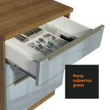 Cocina Integral 240cm Marrón/Gris Lux 02