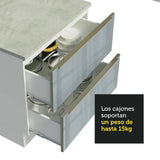 Cocina Integral 260cm Lux Blanco/Gris 01
