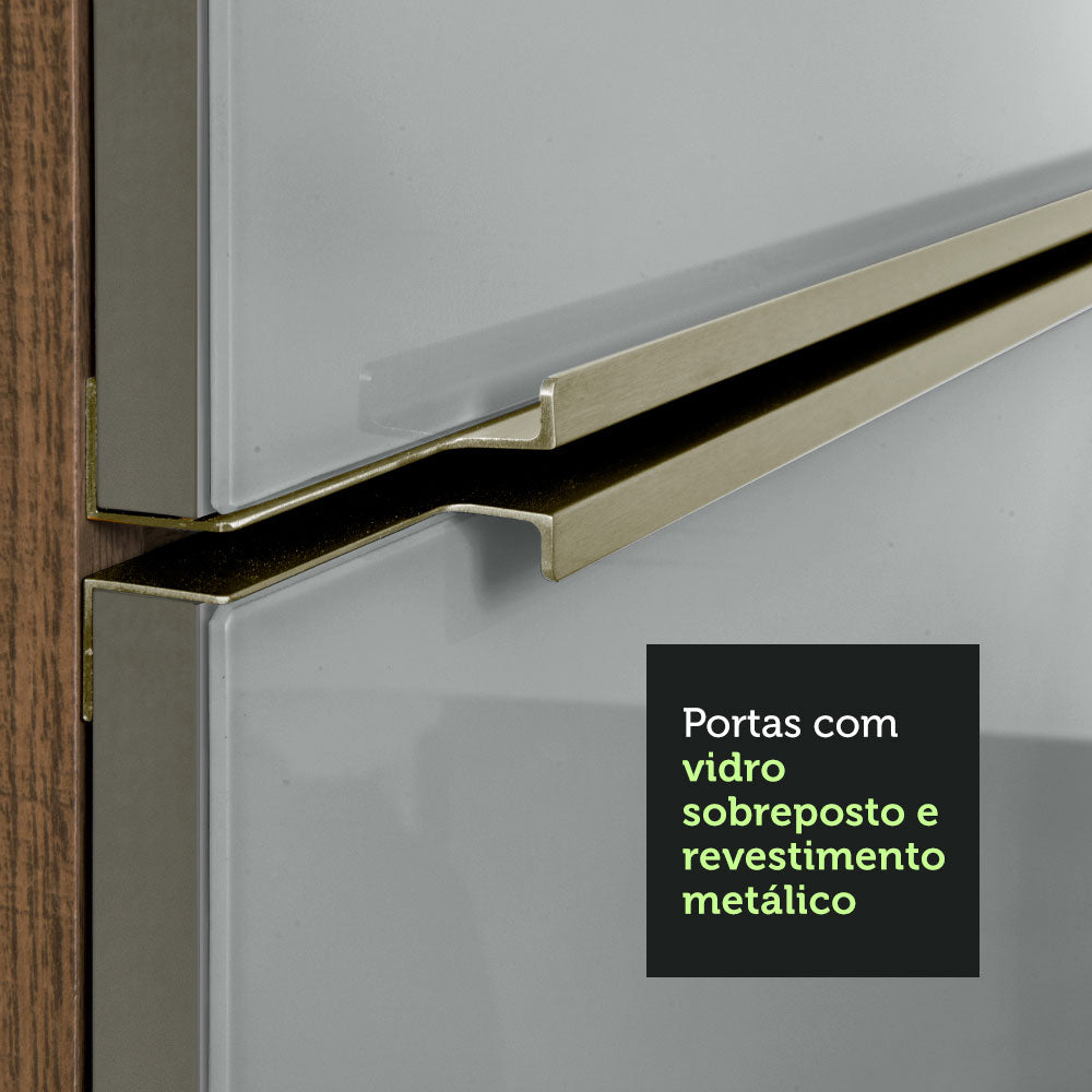 Cocina Integral 320cm Marrón/Gris Lux 01