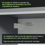 Cocina Integral 260 cm sin Patas Gris Nice 11