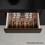 Cocina Integral 235cm Negro Reims Madesa 02
