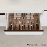 Kit con 3 Gabinetes de Cocina con Encimera 240cm Blanco Reims