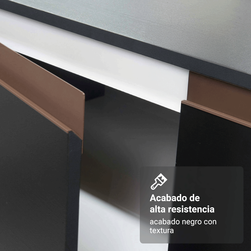 Cocina Integral 250 cm Negro Reims Madesa