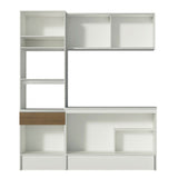Cocina Compacta 180cm Blanco/Marrón Topazio 01