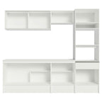 Cocina Integral 240 x 52 cm 8 Puertas 1 Cajón Con Mueble para Horno Blanco Topázio Madesa 05