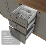Cocina Integral 180 cm Marrón/Gris Vik Madesa 03