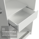 Conjunto de 2 Clósets 4 Puertas Corredizas con 2 Espejos Blanco Tokio Madesa