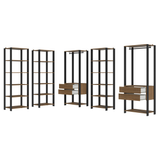 Clóset Modular 4 Cajones 417cm Marrón/Negro Valencia 01