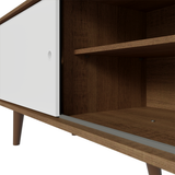 Mueble para TV hasta 80 Pulgadas 160cm con patas Marrón/Blanco/Marrón Torino Madesa