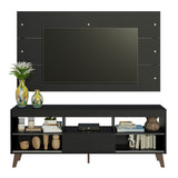 Mueble con Panel para TV hasta 65 Pulgadas con patas Negro Texas Madesa