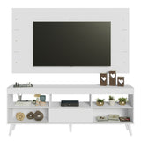Mueble con Panel para TV hasta 65 Pulgadas con patas Blanco Detroit Madesa