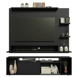 Mueble con Panel para TV hasta 60 Pulgadas 180 cm Negro Cancun Madesa