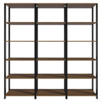 Estante Librero 177 cm Marrón/Negro Madesa