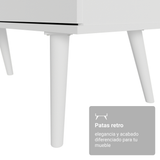 Escritorio de Estudio Esquinero 3 Cajones Blanco/Marrón Lisboa Madesa