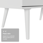 Escritorio Esquinero Gamer 302 cm 3 Cajones Blanco Madesa