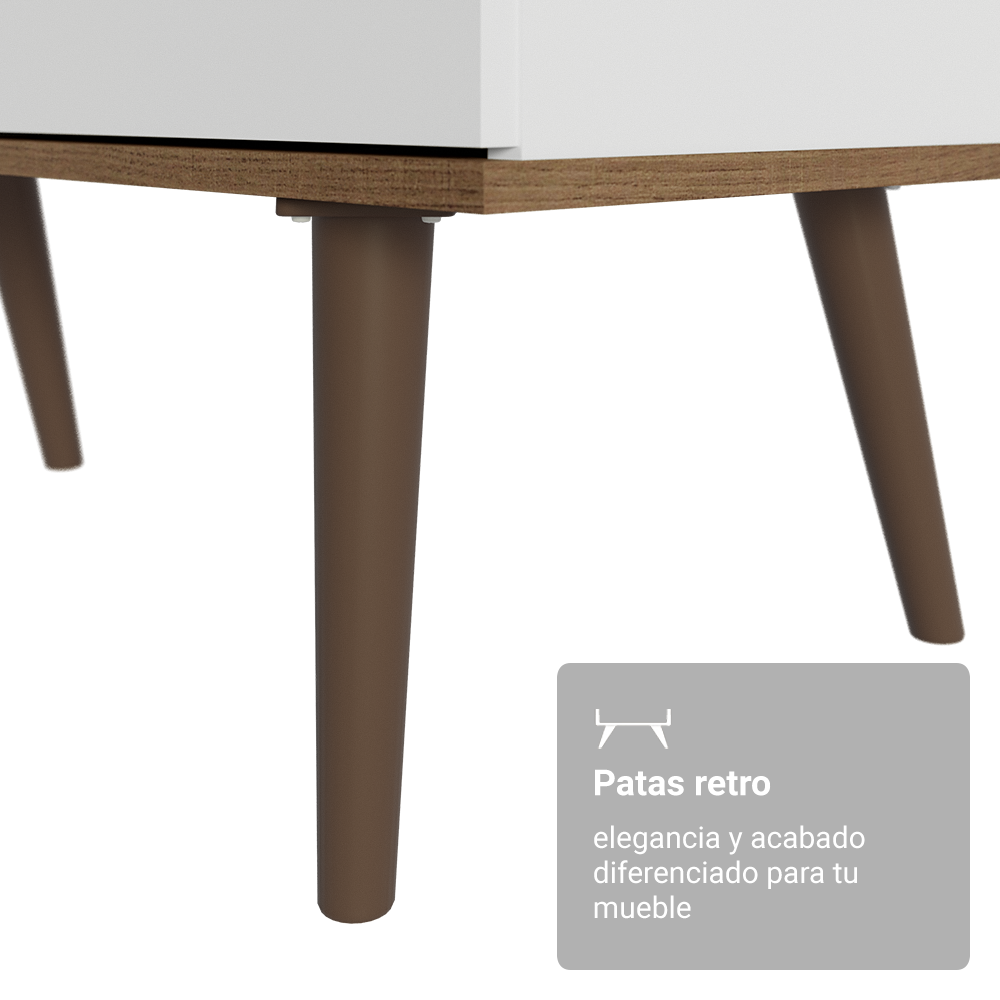 Kit 2 Piezas con Escritorio Esquinero 3 Cajones y Vitrina Multiuso Marrón/Blanco