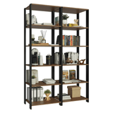 Estante Armario Multiuso para Escritorio 118cm 10 Repisas Marrón/Negro Madesa