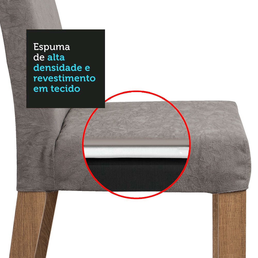 Juego de Comedor Encimera de Madera 4 Sillas Marrón/Negro/Silver April