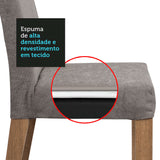 Juego de Comedor Encimera de Madera 4 Sillas Marrón/Negro/Silver April