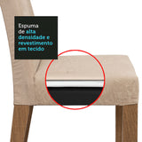 Juego de Comedor Encimera de Madera 4 Sillas Marrón/Crema/Imperial April