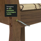 Conjunto de Comedor 6 Sillas Marrón/Lírio Sharon Madesa