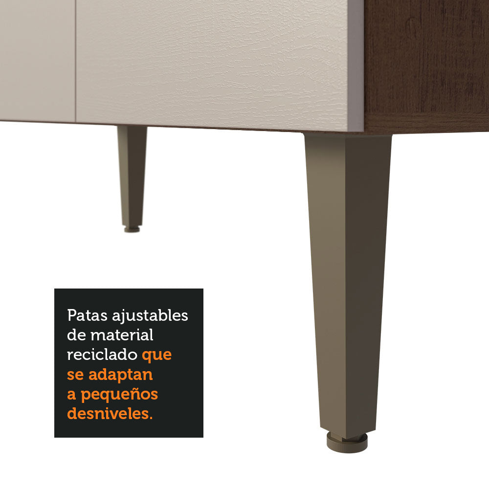 Cocina Compacta 235 cm Marrón/Crema Madesa