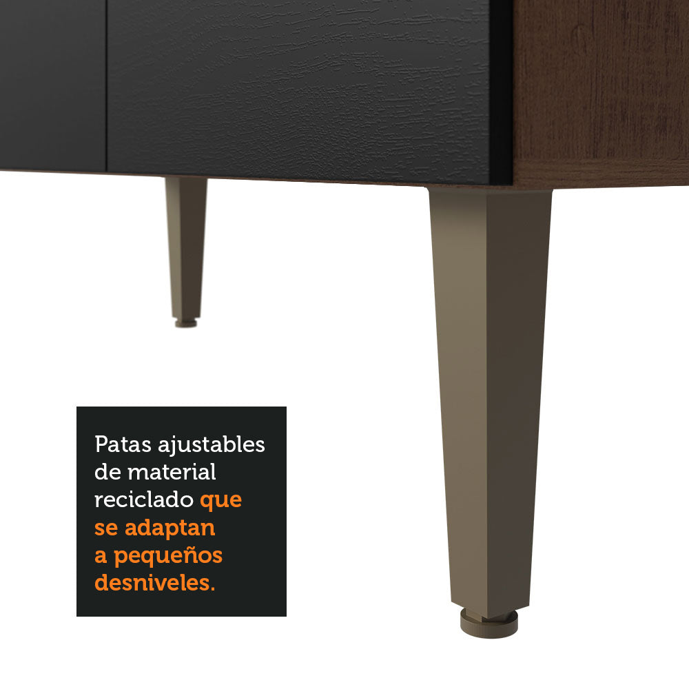 Cocina Compacta 235 cm Marrón/Negro Madesa