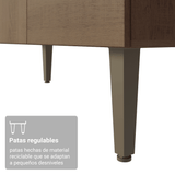 Kit Cocina Gabinete Bajo 3 Puertas 2 Cajones y Estante Despensero 5 Niveles Marrón/Negro