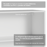 Aparador con Botellero 100cm 2 Puertas Blanco/Gris Vik Madesa 16