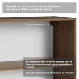 Aparador con Botellero 100cm 2 Puertas Marrón/Verde Vik Madesa 16