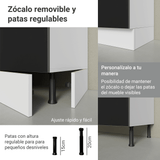 Cocina Integral 240cm Lux Blanco/Negro 05