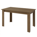Juego de Comedor con Mesa de Madera y 4 Sillas Marrón/Crema con Tapizado en Tela Sintética Beige Madesa Bea