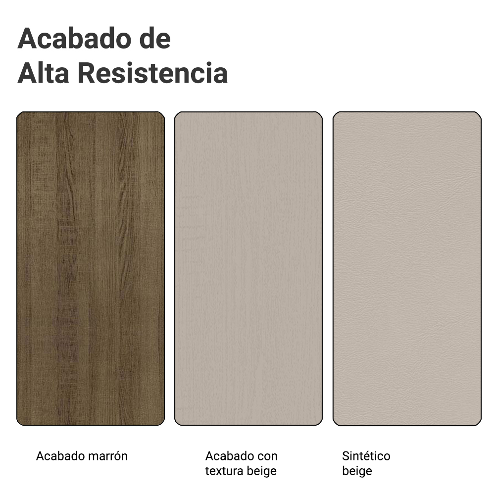 Juego de Comedor Madesa Talita con Mesa de Madera y 4 Sillas Marrón/Crema con Tapizado en Tela Sintética Beige