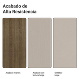 Juego de Comedor Madesa Talita con Mesa de Madera y 4 Sillas Marrón/Crema con Tapizado en Tela Sintética Beige