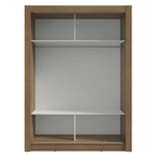 Clóset Soltero 117 cm 2 Puertas Corredizas Marrón Denver Madesa