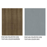 Clóset Soltero Denver 2 Puertas Corredizas Marrón/Gris