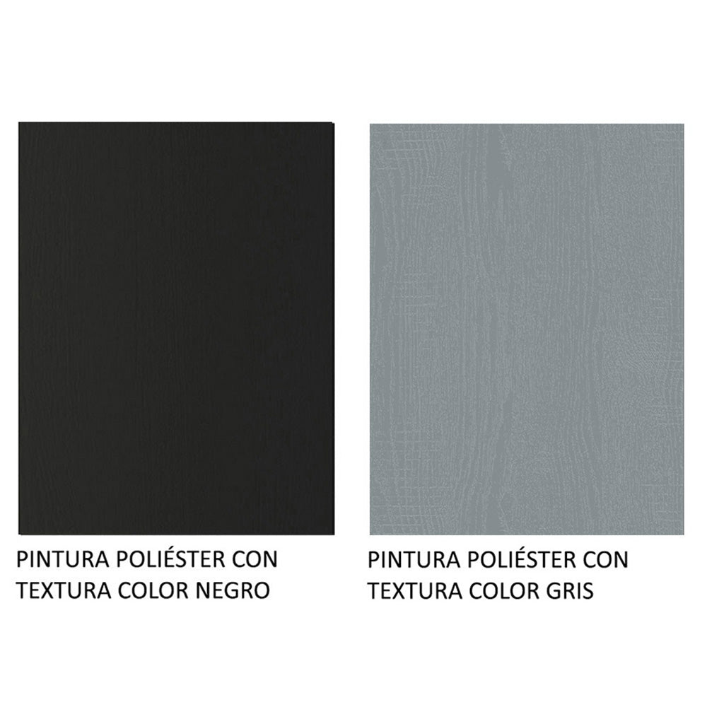 Clóset Soltero Denver 2 Puertas Corredizas Negro/Gris