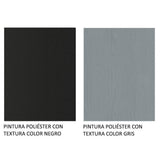 Clóset Soltero Denver 2 Puertas Corredizas con Espejo Negro/Gris