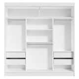 Clóset Matrimonial 3 Puertas Corredera con Espejo Blanco Reno