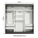 Clóset Matrimonial Reno 3 Puertas Correderas Negro