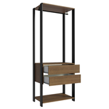 Clóset Modular 2 Cajones 70cm Marrón/Negro Valencia