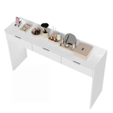 Tocador con 3 Cajones (Sin Panel) Blanco Carly