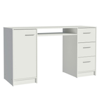 Escritorio 136 cm 3 Cajones 1 Puerta Blanco Madesa