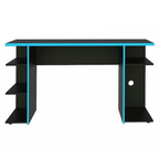 Escritorio Gamer 136 cm Negro/Azul Madesa