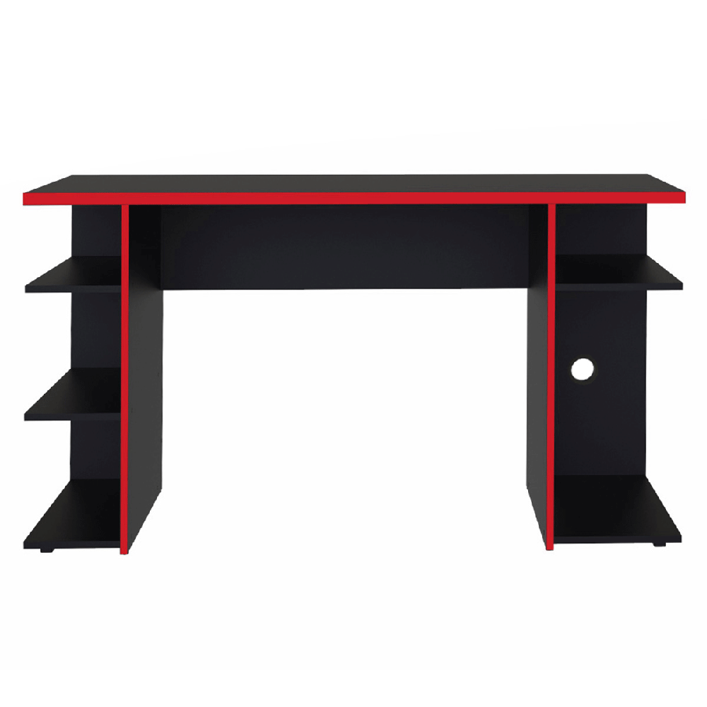 Escritorio Gamer 136 cm Negro/Rojo Madesa